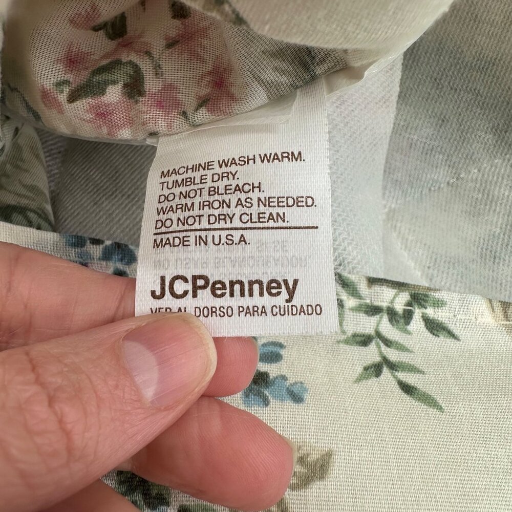 Vintage Floral Ruffled Pillow Shams 80s Cottagecore Granny Rose JCPenney USA - Picture 4 of 8